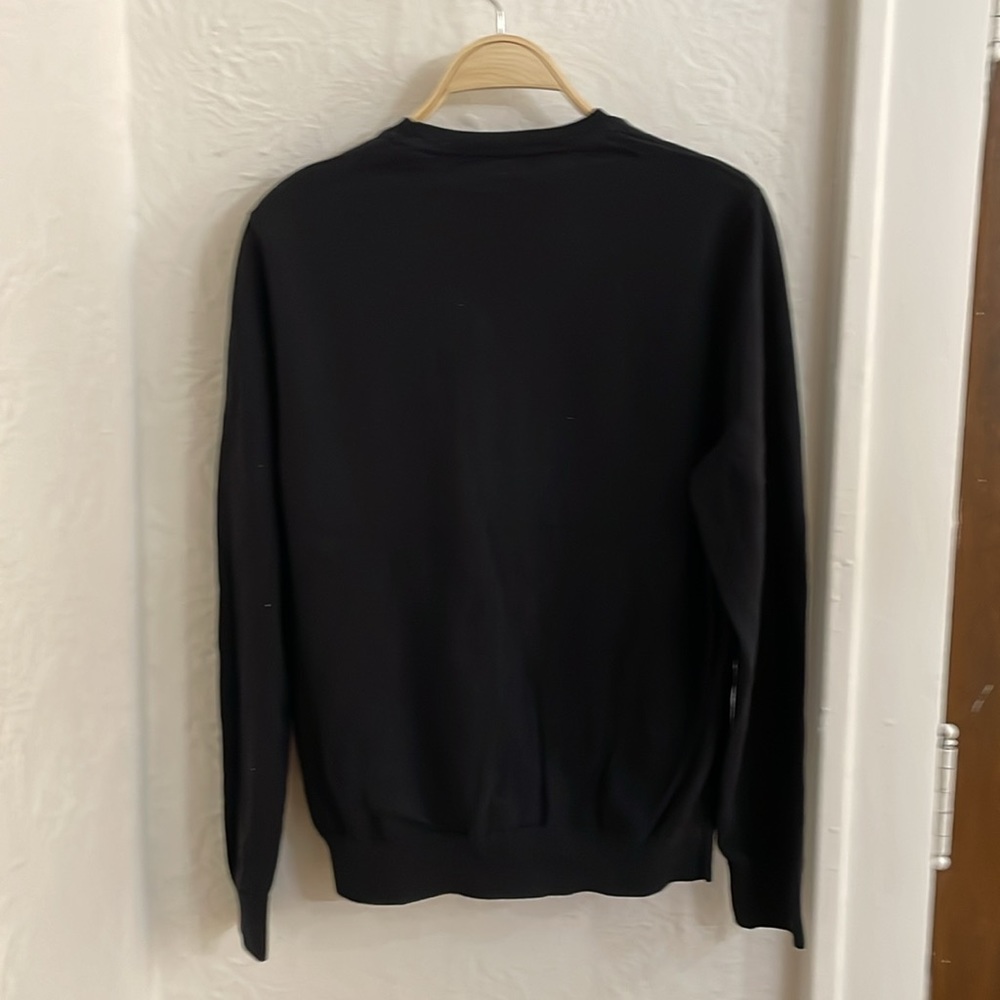 NAUTICA Men's Crewneck Pullover Sweater Size Medium in Black Gray - Picture 5 of 5